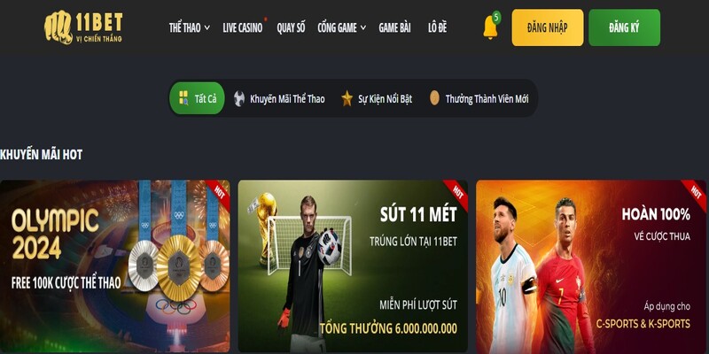 Đăng nhập 11BET giúp hội viên nhận nhiều ưu đãi hot